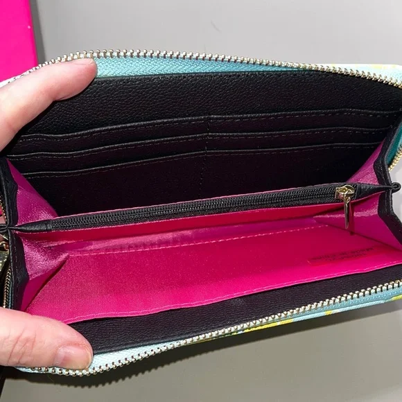 Trina Turk Lemon Delight Wallet Lemon Zip Around in box NWT Trina Turk Wallet - Picture 5 of 6